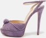 Christian Louboutin Pre-owned Suede heels Purple Dames - Thumbnail 2