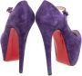 Christian Louboutin Pre-owned Suede heels Purple Dames - Thumbnail 4