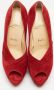 Christian Louboutin Pre-owned Suede heels Red Dames - Thumbnail 3