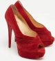 Christian Louboutin Pre-owned Suede heels Red Dames - Thumbnail 4