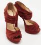 Christian Louboutin Pre-owned Suede heels Red Dames - Thumbnail 4