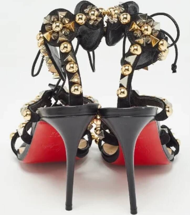 Christian Louboutin Pre-owned Suede sandals Black Dames