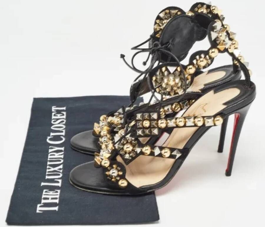 Christian Louboutin Pre-owned Suede sandals Black Dames