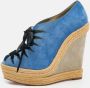 Christian Louboutin Pre-owned Suede sandals Blue Dames - Thumbnail 2