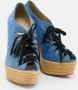 Christian Louboutin Pre-owned Suede sandals Blue Dames - Thumbnail 4
