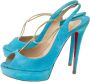 Christian Louboutin Pre-owned Suede sandals Blue Dames - Thumbnail 3