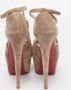 Christian Louboutin Pre-owned Suede sandals Brown Dames - Thumbnail 5