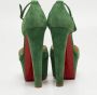 Christian Louboutin Pre-owned Suede sandals Green Dames - Thumbnail 5