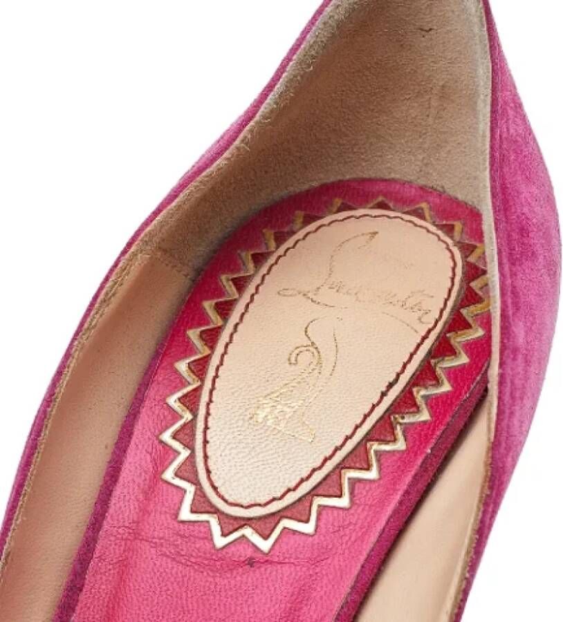 Christian Louboutin Pre-owned Suede sandals Pink Dames
