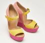 Christian Louboutin Pre-owned Suede sandals Yellow Dames - Thumbnail 3