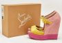 Christian Louboutin Pre-owned Suede sandals Yellow Dames - Thumbnail 8