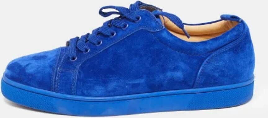 Christian Louboutin Pre-owned Suede sneakers Blue Dames