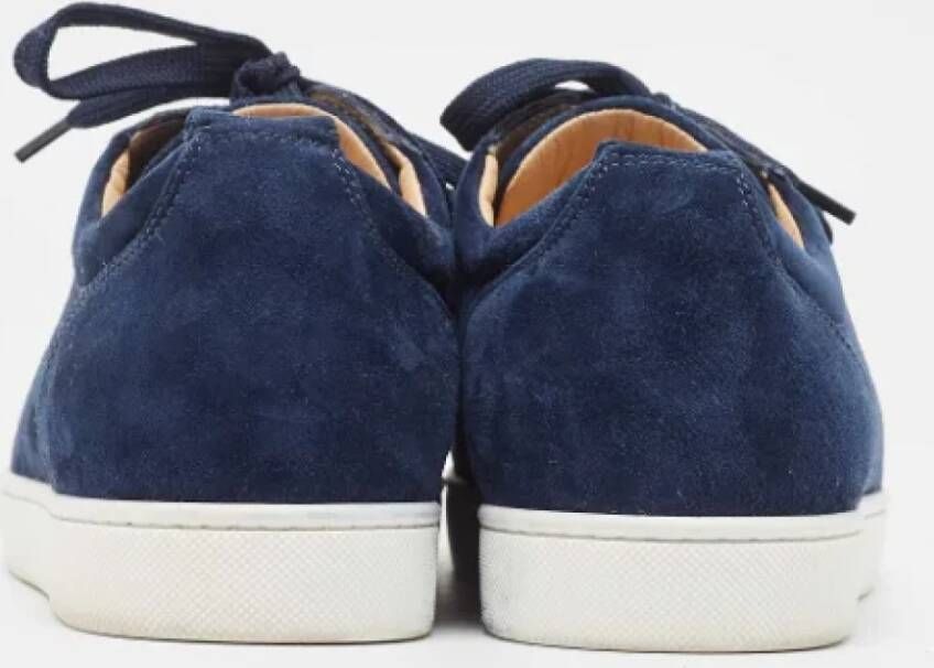 Christian Louboutin Pre-owned Suede sneakers Blue Heren