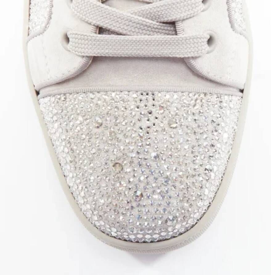 Christian Louboutin Pre-owned Suede sneakers Gray Heren