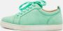 Christian Louboutin Pre-owned Suede sneakers Green Dames - Thumbnail 2