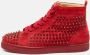 Christian Louboutin Pre-owned Suede sneakers Red Heren - Thumbnail 2