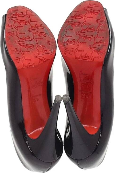 Christian Louboutin Pre-owned Tweedehands PeepToe Pumps van lakleer