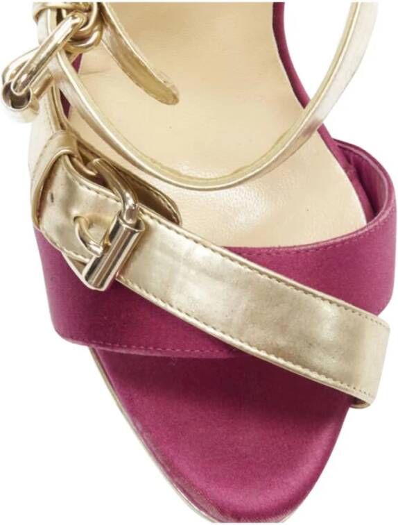 Christian Louboutin Pre-owned Tweedehands platformsandalen met verstelbare gespsluitingen en hoge hakken