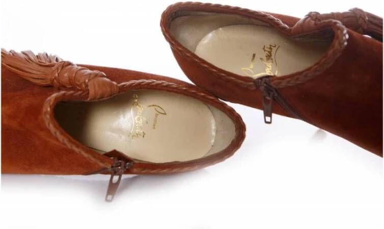 Christian Louboutin Pre-owned Tweedehands So Kate Tassel Suède Enkellaarzen