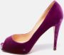 Christian Louboutin Pre-owned Velvet heels Purple Dames - Thumbnail 2