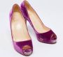 Christian Louboutin Pre-owned Velvet heels Purple Dames - Thumbnail 4