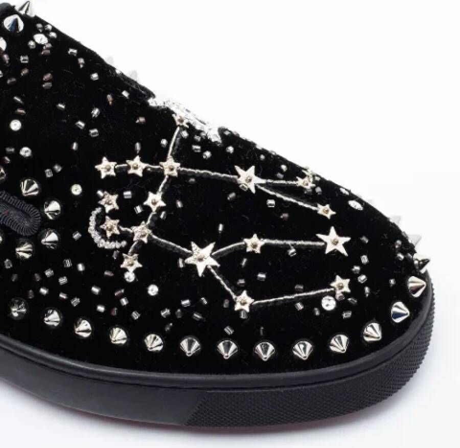 Christian Louboutin Pre-owned Velvet sneakers Black Dames
