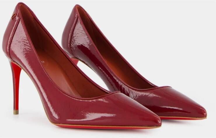 Christian Louboutin Rode Lakleren Mid-Hak Pumps