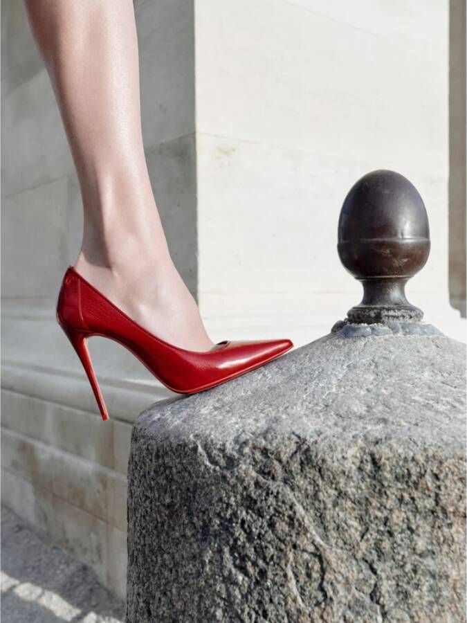 Christian Louboutin Rode Lakleren Stiletto Pumps