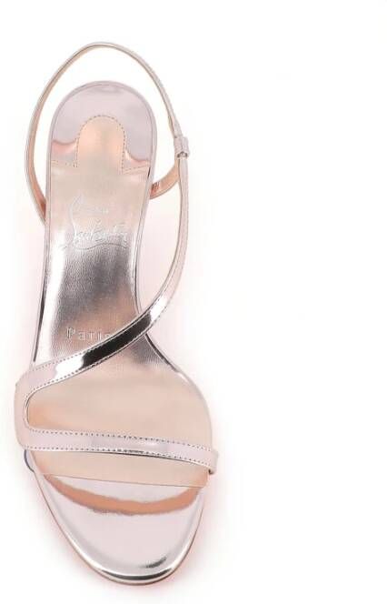 Christian Louboutin Roségouden Spiegel Leren Sandalen