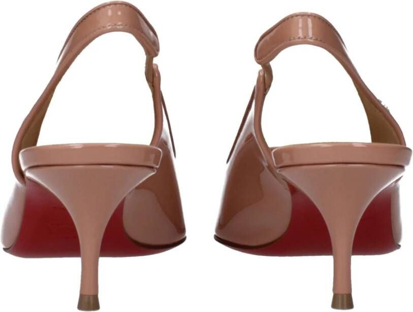 Christian Louboutin Roze Leren Sandaal Stijlvolle Sluiting