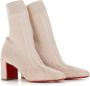 Christian Louboutin Roze Mesh Gestreepte Enkellaarzen Pink Dames - Thumbnail 2