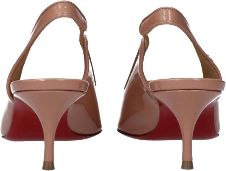 Christian Louboutin Roze Patentleren Mid-Hak Sandalen