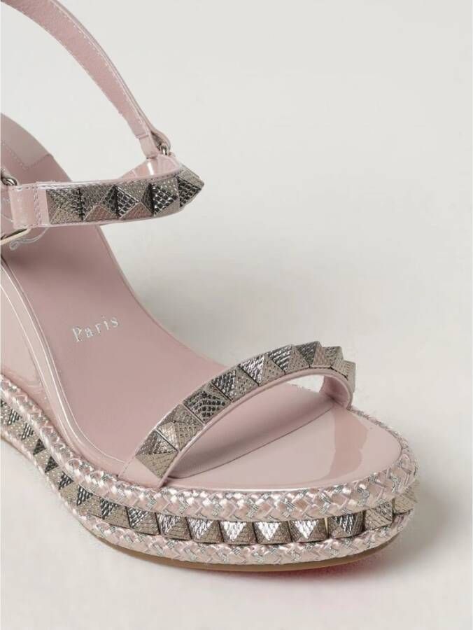 Christian Louboutin Roze Sleehak Sandalen voor Vrouwen