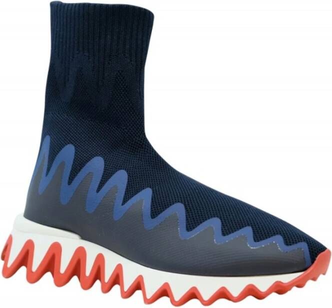 Christian Louboutin Sharky Sock Sneakers Blauw Dames