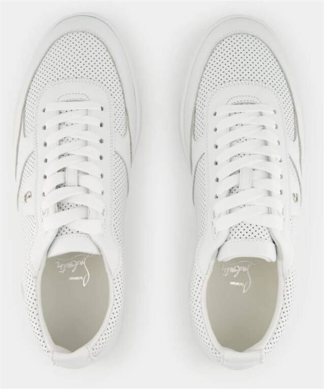 Christian Louboutin Witte Kalfsleren Sneakers