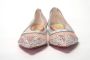Christian Louboutin Zilveren Roze Platte Punt Kristallen Neus Schoen Grijs - Thumbnail 7