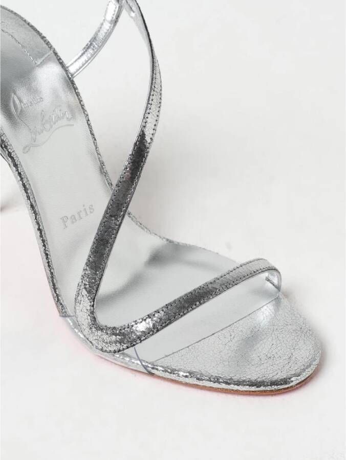 Christian Louboutin Zilveren Stilettohak Sandalen