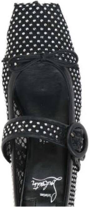 Christian Louboutin Zwarte Stoffen Platte Schoenen Gemaakt in Italië Black Dames