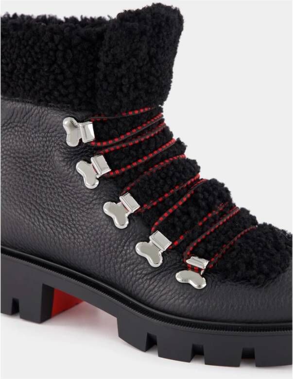 Christian Louboutin Zwarte Shearling Outdoor Laarzen