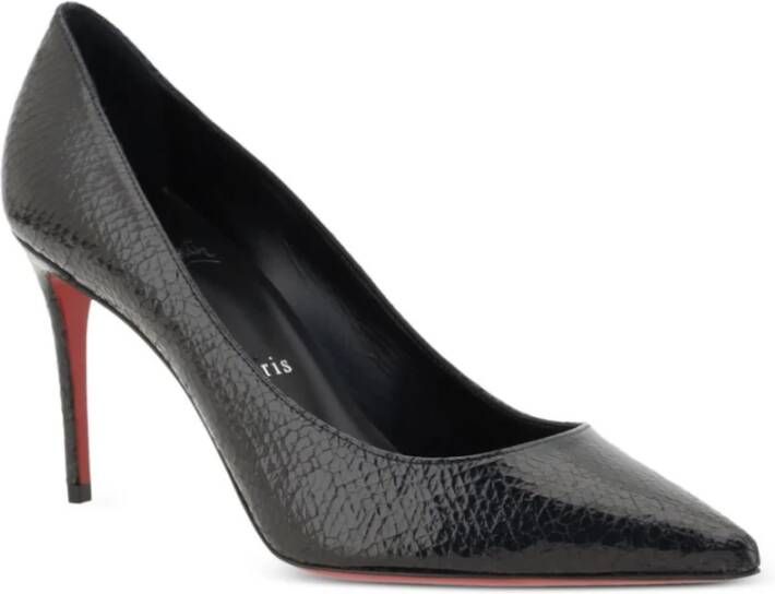 Christian Louboutin Black Star Leather Heel 85mm Black Dames