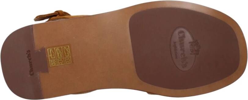 Church's Bruin Leren Platte Sandalen