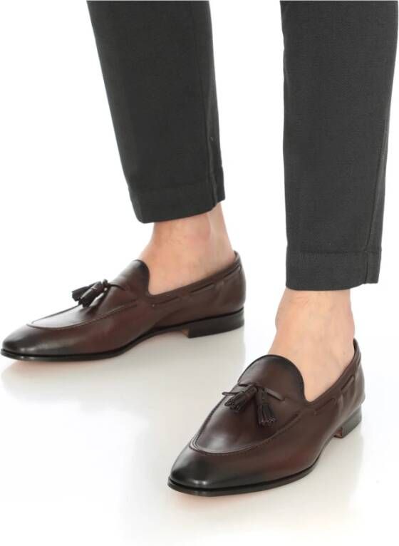 Church's Bruine Leren Loafers met Zichtbare Stiksels Brown Heren