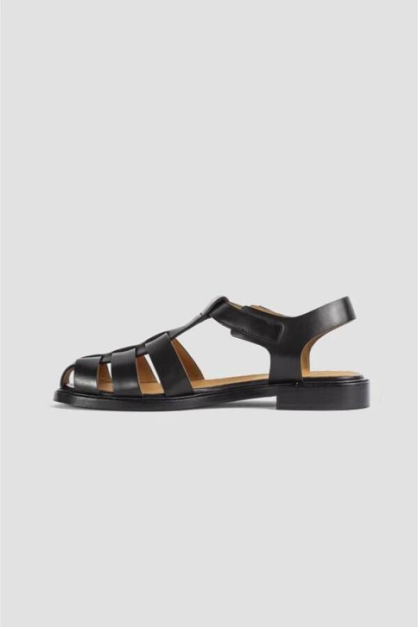 Church's Flat Sandals Black Dames