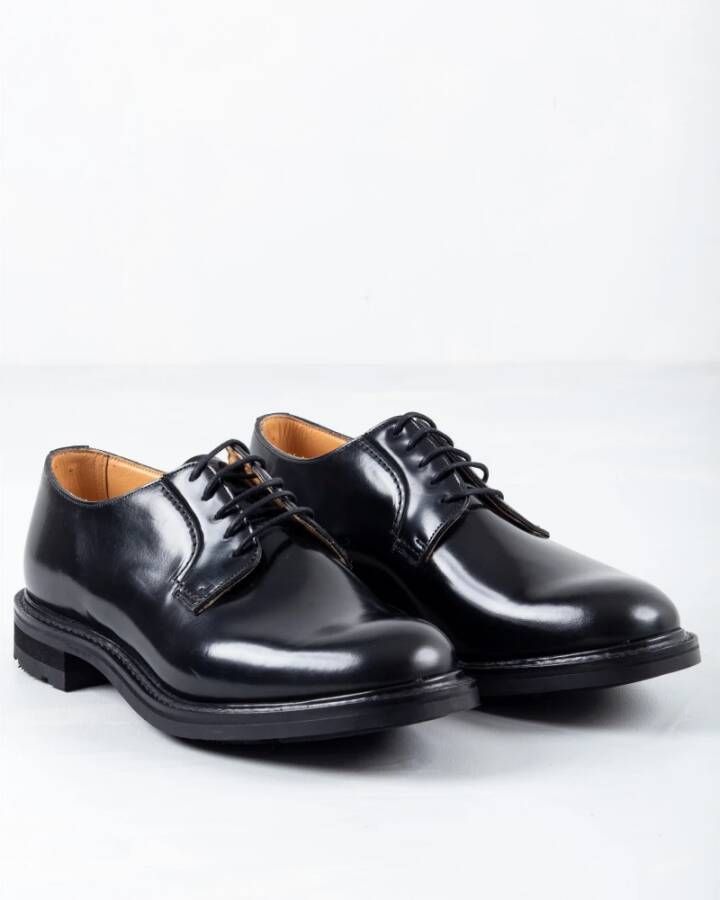 Church's Handgemaakte Leren Derby Schoenen Black Heren