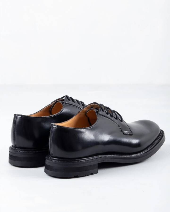 Church's Handgemaakte Leren Derby Schoenen Black Heren