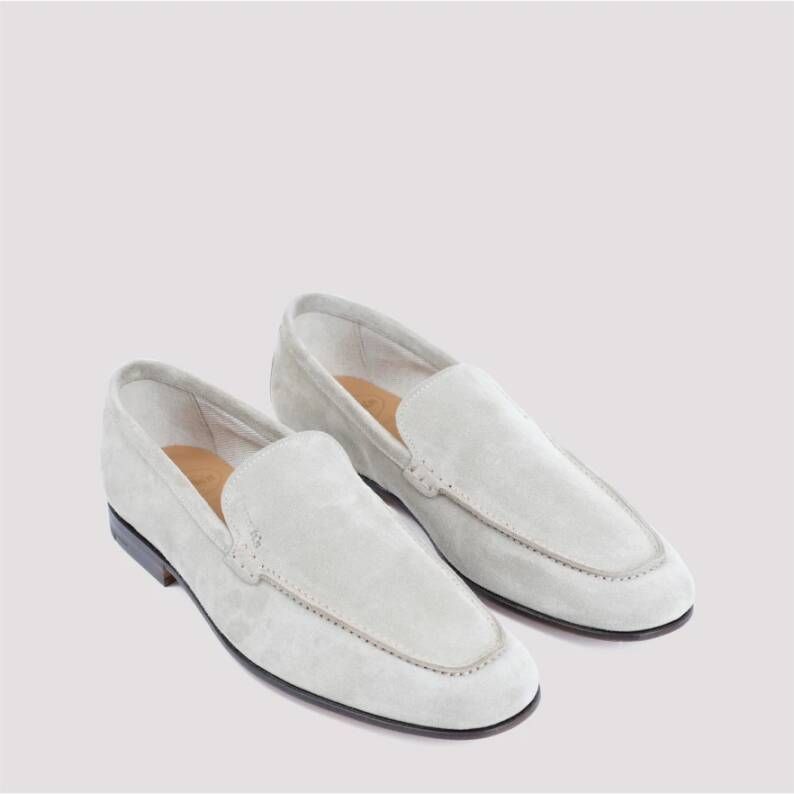 Church's Nude Loafers Almond Toe Slip-On Style Gray Heren