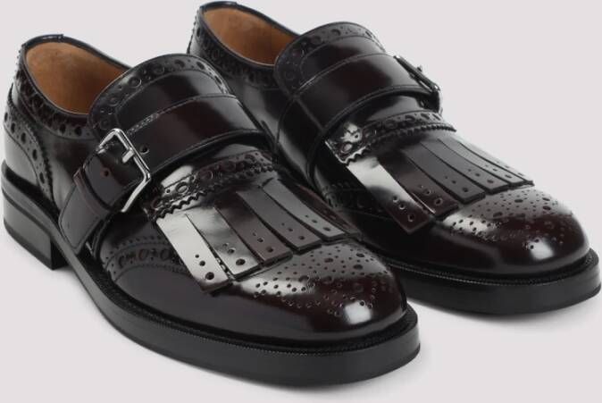 Church's Rode Veterschoenen Elegante Stijl
