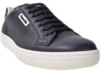 Church's Blauwe Leren Sneakers Zwart Heren