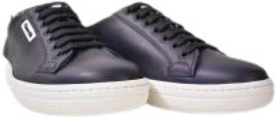 Church's Blauwe Leren Sneakers Zwart Heren