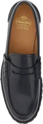 Church's Stijlvolle leren loafers met rubberen zool Black Dames